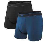 Saxx - Daytripper Boxer Brief Fly 2-Pack - Sous-vêtement synthétique - XXL - black / city blue heather