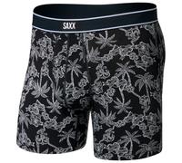 Saxx - Daytripper Boxer Brief Fly - Sous-vêtement synthétique - XL - tropical tattoo / black