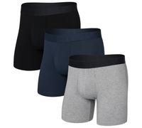 Saxx - Droptemp Cooling Cotton Boxer Brief Fly 3-Pack - Sous-vêtement - M - dark grey heather / dark ink / black