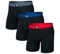 Saxx - Essential Cotton Boxer Brief Fly 3-Pack - Sous-vêtement - XXL - red / navy / turbulence wb