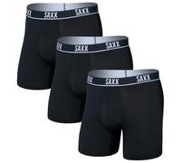 Saxx - Essential Performance Mesh Boxer Brief Fly 3-Pack - Sous-vêtement - XXL - black