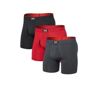 Boxer saxx multi sport mesh fly pack de 3 sunset red turbulence faded black homme