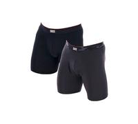 Saxx Underwear - Pack de 2 boxers respirants - Multi-Sport Mesh Boxer Brief Fly 2Pk Remote Camo Wb / Black pour Homme - Taille XL - Noir Noir XL