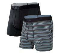 Saxx Quest Boxer Brief Fly 2 Pack Homme Noir S