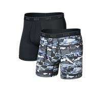 Saxx - Quest Maille Quik-Dry Braguette 2-Pack - Boxer homme Killer Kamo / Black - M