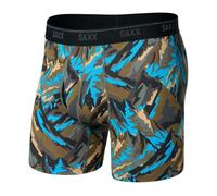 Saxx - Quest Quick-Dry Mesh Boxer Brief Fly 6'' - Sous-vêtement synthétique - S - prism peaks / cargo grey
