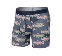 Hommes Saxx Quest Quick Dry Mesh Boxer Brief Fly Mosaic Trout-Maritime L