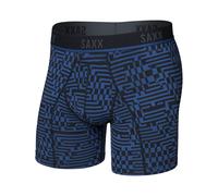 Saxx Underwear - Boxer avec semi-compression - Kinetic L-C Mesh BB - Maze Camo/Navy Dawn pour Homme - Taille M - Bleu Bleu M