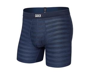 Saxx Underwear - Boxer respirant - Droptemp Cooling Mesh BB Dark Denim Heather pour Homme - Taille L - Navy Navy L