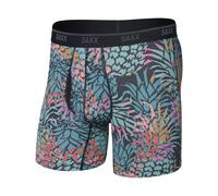 Saxx Underwear - Boxer respirant - Quest Quick-Dry Mesh BB Fly Pineapple Patch/Multi pour Homme - Taille XL - Bleu Bleu XL