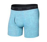 Saxx Underwear - Boxer respirant - Quest Quick-Dry Mesh BB Fly - Tile Fish/Sea Level pour Homme - Taille L - Bleu Bleu L