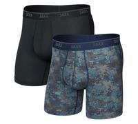 Saxx Boxer Quest Quick-Dry Mesh - Lot de 2 Noir/Bleu - Homme Taille S