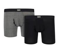Saxx Boxers Vibe Xtra Brief Fly – Lot de 2 Noir/Gris M Homme
