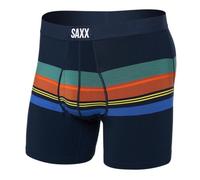 SAXX Underwear Co. Boxer avec braguette ultra douce pour homme, rayures League Navy Navy Taille S, League Stripe-Navy, Small