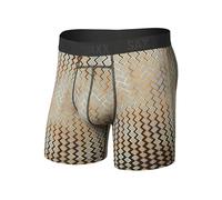 SAXX Underwear Co. Boxer de compression léger pour homme Smooth Flex 15,2 cm, Tissage lustré noir délavé, Large