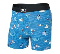 SAXX Underwear Co. Boxer ultra braguette pour homme, Seas the Day-lake Blue, Large