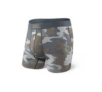 Saxx Underwear Co. Boxer Vibe Super Doux pour Homme avec Poche, Camouflage Gris Supersize, Small