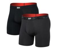 Saxx Underwear Co. Lot de 2 Boxers en Maille pour Homme - Motif Camouflage à Distance - Noir - Taille S, Télécommande Camo WB/Noir, Small