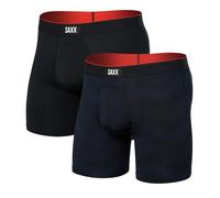 SAXX Underwear Co. - Lot de 2 boxers multi-sport en maille avec braguette intégrée - Sous-vêtements pour homme, Chevrons entièrement inclinables/noir, Medium