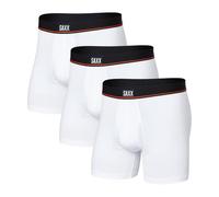 SAXX Underwear Co. Lot de 3 boxers en coton stretch avec pochette pour homme, blanc, Large