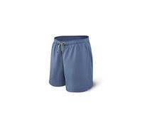 SAXX Underwear Co. Short De Bain - Short De Bain Long Cannonball 2N1 avec Poches - Short De Bain avec Doublure en Filet pour des Hommes|Denim Foncé|Moyen