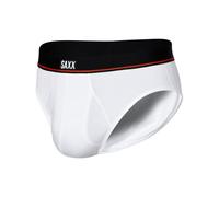 SAXX Underwear Co. Sous-vêtements pour homme avec pochette en coton extensible non stop, braguette, blanc, taille M