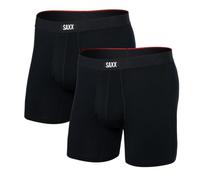 Saxx Underwear Co. Vibe Xtra Lot de 2 Boxers pour Homme avec Pochette, Noir, X-Large