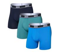 SAXX UNDERWEAR Essential Performance Mesh Boxer Brief Fly Lot de 3 sous-vêtements pour homme, Bleu/bleu sarcelle/bleu marine, M