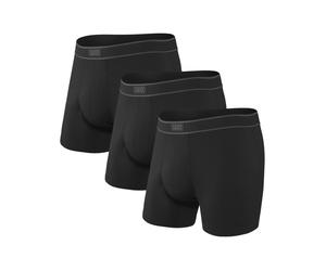 Saxx Underwear - Pack de 3 boxers confortables - Daytripper Comfort Stretch BB Fly Black 3pk pour Homme - Taille XL - Noir Noir XL