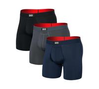 Saxx Underwear - Pack de 3 boxers respirants - Multi-Sport Mesh BB Fly Turbulence/Navy/Black 3pk pour Homme - Taille XS - Gris Gris XS
