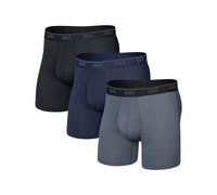Saxx Underwear - Pack de 3 boxers respirants - Quest Quick-Dry Mesh BB Fly 3pk - Slate/Anchor Teal/Black pour Homme - Taille XL - Gris Gris XL