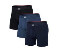 Saxx Underwear - Pack de 3 boxers respirants - Vibe Xtra Soft Comfort BB Fly 3pk Dark Denim/Navy/Black pour Homme - Taille M M