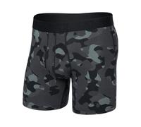 Saxx Underwear - Slip boxer en coton - Droptemp Cooling Cotton BB Fly Pebble Camo/Graphite pour Homme en Coton - Taille XL - Gris Gris XL
