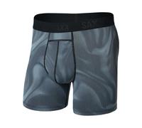Saxx Underwear - Slip boxer léger et respirant - Smooth Flex Light Compression BB Smoke Camo/Deep Navy pour Homme en Nylon - Taille L - Gris Gris L