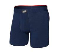 Saxx Underwear - Slip boxer stretch avec poche brevetée - Vibe Xtra Soft Comfort BB Fly Dark Navy Heather pour Homme - Taille M - Bleu Bleu M