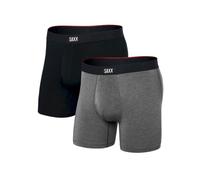 Saxx Boxers Vibe Xtra Brief Fly – Lot de 2 Noir/Gris M Homme