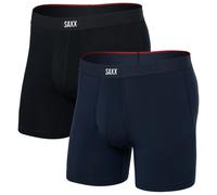 Saxx - Vibe Xtra Boxer Brief Fly 2-Pack - Sous-vêtement synthétique - M - black / navy