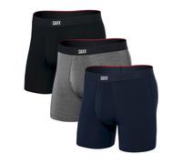 Saxx - Vibe Xtra Super Soft 3-Pack - Boxer homme Noir / Gris Foncé Chiné / Marine - L