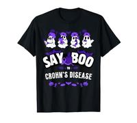 Say Boo Crohn Sensibilisation à la maladie d'halloween T-Shirt Graphique avec Valeur