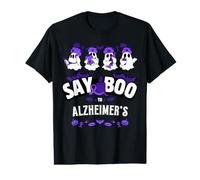 Say Boo Sensibilisation à la maladie d'Alzheimer Halloween T-Shirt Graphique avec Valeur