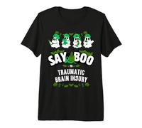 Say Boo Sensibilisation aux blessures cérébrales traumatiques Halloween T-Shirt Haut de Gamme