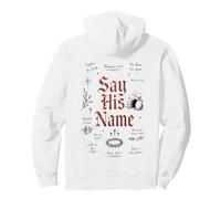 Say His Name Christian Faith Jésus Bible Citation Gothique Sweat à Capuche