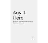 Say It Here: A 30-Day Journal for the Things You Can’t Say Out Loud (The Micro-Journal Collection)