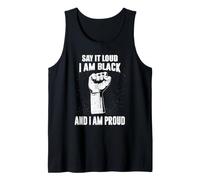 Say it Loud I'm Black & Proud Black History Month Débardeur