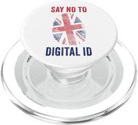 Say No to Digital ID - Fingerprint Conservative Grunge UK PopSockets PopGrip pour MagSafe