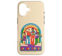Say No to Hate Sarcastic Retro Vintage Funny Adult Humor Coque pour iPhone 16