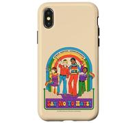 Say No to Hate Sarcastic Retro Vintage Funny Adult Humor Coque pour iPhone X/XS