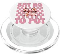 Say No to Pot Écrevisses Écrevisses Fille Maman Rose Nœud Coquette PopSockets PopGrip pour MagSafe
