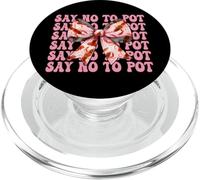 Say No to Pot Écrevisses Écrevisses Fille Maman Rose Nœud Coquette PopSockets PopGrip pour MagSafe