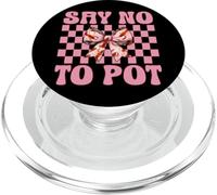 Say No to Pot Écrevisses Écrevisses Fille Maman Rose Nœud Coquette PopSockets PopGrip pour MagSafe